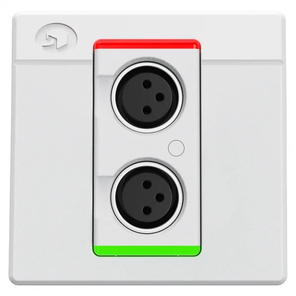 Symetrix xIn XLR 2 Dante XLR Duvar Paneli 2 Giriş, Beyaz, Euro
