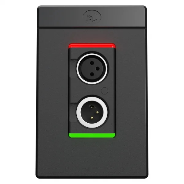 Symetrix xIO XLR 1x1 Dante XLR Duvar Paneli 1 Giriş 1 Çıkış, Siyah, US