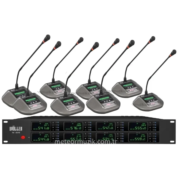 Wöller W-8000 8 Mikrofonlu Flex Kablosuz Set (değiştirebilir)