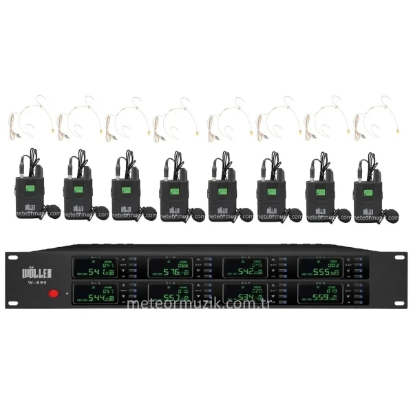 Wöller W-8000 8 Mikrofonlu Flex Kablosuz Set (değiştirebilir)