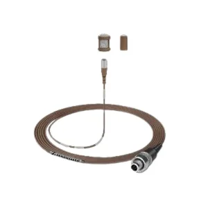 Sennheiser MKE 1-4-2 Küresel Minyatür Yaka Mikrofonu (3 pin SE konnektör, Kahverengi)