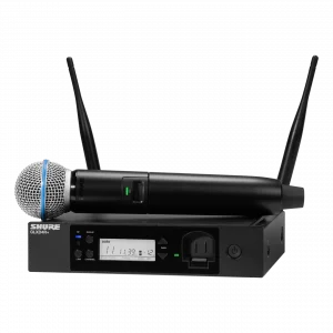 Shure GLXD24R+/B58 Dijital Kablosuz El Mikrofonu Seti (Rack Alıcı, Beta 58A)