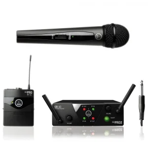 AKG WMS40 Mini2 Mix Set US45A/C El + Bel Tipi Kablosuz Mikrofon Sistemi, 2 Kanal