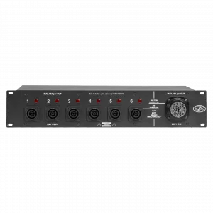 DAS Audio PP-6S 2U Güç Dağıtıcı, 6 x powerCON TRUE1, Socapex, ARA