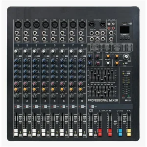 Globe GM82FX 8-kanal Live Mikser, Çift efekt, Kayıt, USB, Bluetooth