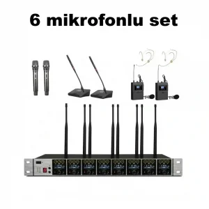 K.Meister UW-3600 6 Mikrofonlu Kablosuz Set (Bundle)