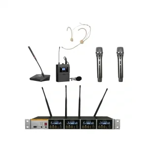 K.Meister UW-3400 4 Mikrofonlu Flex Kablosuz Set (değiştirebilir)