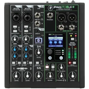 Mackie PROFX6V3+  4 Kanal Plus Bluetooth Mikser