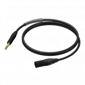 Procab PRA724/3 Erkek XLR - Stereo 6,3mm Jak (TRS) Kablo, Neutrik, 3 Metre