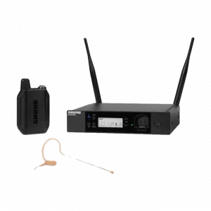 Shure GLXD14R+/MX53 Rack Tipi Dijital Kablosuz Kulak Üstü Mikrofon Seti (MX153)
