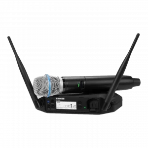 Shure GLXD24+/B87A + Plus seri EL tipi kablosuz mikrofonu Seti (Beta 87A, Dual Band)