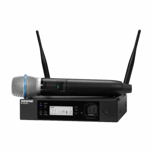 Shure GLXD24R+/B87A +PLUS seri EL tipi kablosuz mikrofon seti (Beta 87A, rack tipi)