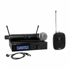 Shure SLXD124+/85M Dijital Kablosuz Kombo Set (SM58 El ve WL185m Yaka Mikrofonu)