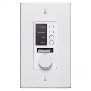 Symetrix W3 IP Duvar Kumandası, Enkoder, 4 Tuş, 2 OLED, Beyaz US