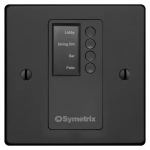 Symetrix W2 IP Duvar Kumandası, 4 Tuş ve OLED Ekran, Siyah Euro