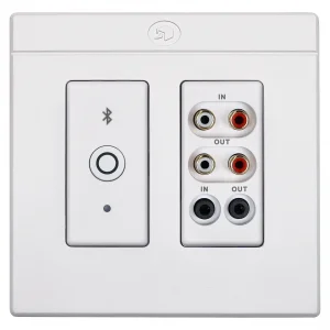Symetrix xIO Bluetooth RCA-3.5 Dante Duvar Paneli, Beyaz