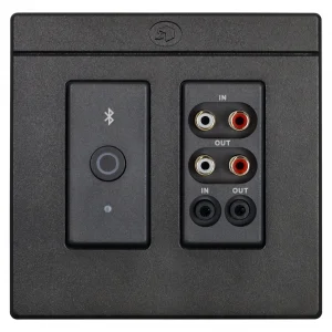 Symetrix xIO Bluetooth RCA-3.5 Dante Duvar Paneli, Siyah