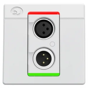Symetrix xIO XLR 1x1 Dante XLR Duvar Paneli 1 Giriş 1 Çıkış, Beyaz, Euro