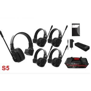 Wicom E-S5 5 Kişilik için Kablosuz Interkom iletişim Sistemi