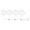 Audac WP220 Universal wall panel - Bluetooth receiver input - 80 x 80 mm