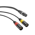 Sennheiser AC 20 Y Kablo (XLR-5 Dişi → 2 × XLR-3 Erkek, 1 m)