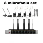 K.Meister UW-3800 8 Mikrofonlu Flex Kablosuz Set (değiştirebilir)