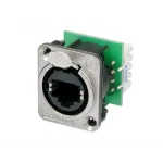 Neutrik NE8FDV-YK etherCON RJ45 Şase Konnektörü, CAT5e, Krone IDC Terminal, D Tipi