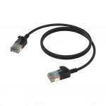Procab CSD560B/1.5 Slim CAT6A U/UTP Network Kablosu RJ45-RJ45, Siyah, 1,5 Metre