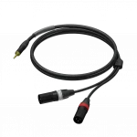 Procab PRA712/3 3,5mm Stereo Mini Jak - Çift Erkek XLR Kablo, Neutrik, 3 Metre