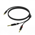 Procab PRA713/3 3,5mm Stereo Mini Jak - Çift Mono 6,3mm Jak Kablo, Neutrik, 3 Metre