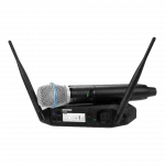 Shure GLXD24+/B87A + Plus seri EL tipi kablosuz mikrofonu Seti (Beta 87A, Dual Band)