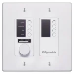 Symetrix W4 IP Duvar Kumandası, Enkoder, 8 Tuş, 3 OLED, Beyaz US