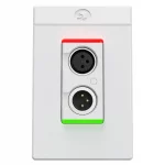 Symetrix xIO XLR 1x1 Dante XLR Duvar Paneli 1 Giriş 1 Çıkış, Beyaz, US