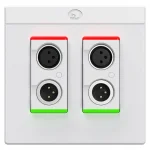 Symetrix xIO XLR 2x2 Dante XLR Duvar Paneli 2 Giriş 2 Çıkış, Beyaz, US