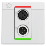 Symetrix xIO XLR 1x1 Dante XLR Duvar Paneli 1 Giriş 1 Çıkış, Beyaz, Euro