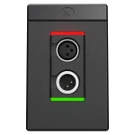 Symetrix xIO XLR 1x1 Dante XLR Duvar Paneli 1 Giriş 1 Çıkış, Siyah, US