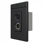 Symetrix xIO XLR 1x1 Dante XLR Duvar Paneli 1 Giriş 1 Çıkış, Siyah, US