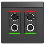 Symetrix xIO XLR 2x2 Dante XLR Duvar Paneli 2 Giriş 2 Çıkış, Siyah, US