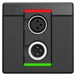 Symetrix xIO XLR 1x1 Dante XLR Duvar Paneli 1 Giriş 1 Çıkış, Siyah, Euro