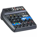 Wöller W-402 4 Kanal Mini Deck Mikser, +48V Phantom