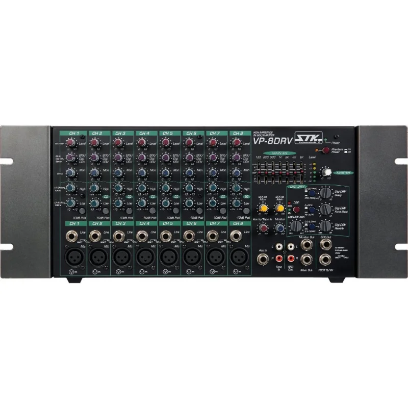 STK-PRO VP-8DRV 150W/100V - 8-ohm 8-kanal Powermixer,