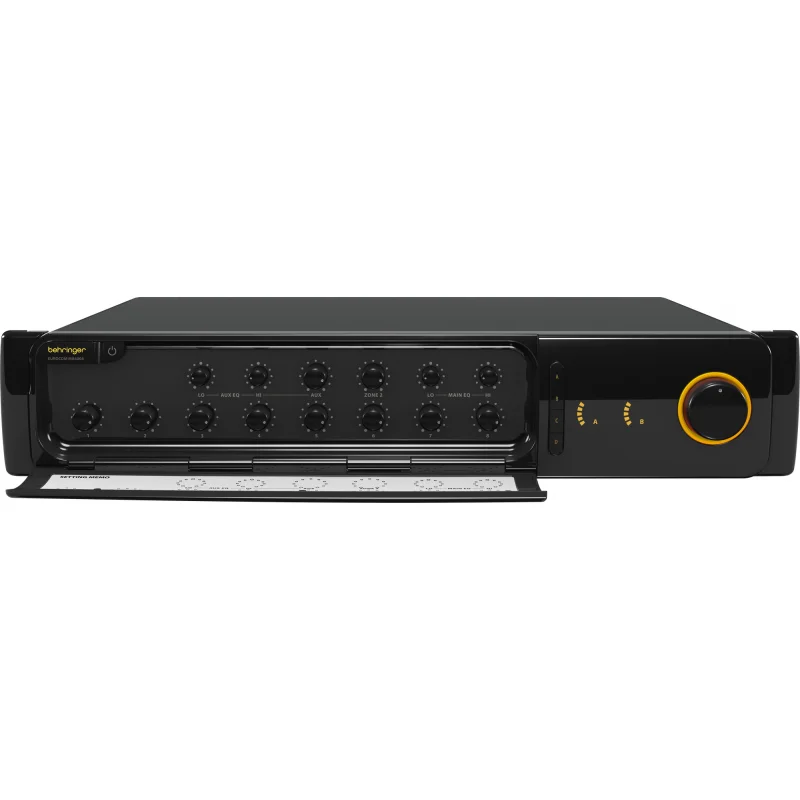 Behringer MA-6008 12 Kanal Auto Mikser Amfi 2x80W/100V 4-ohm 2-zone