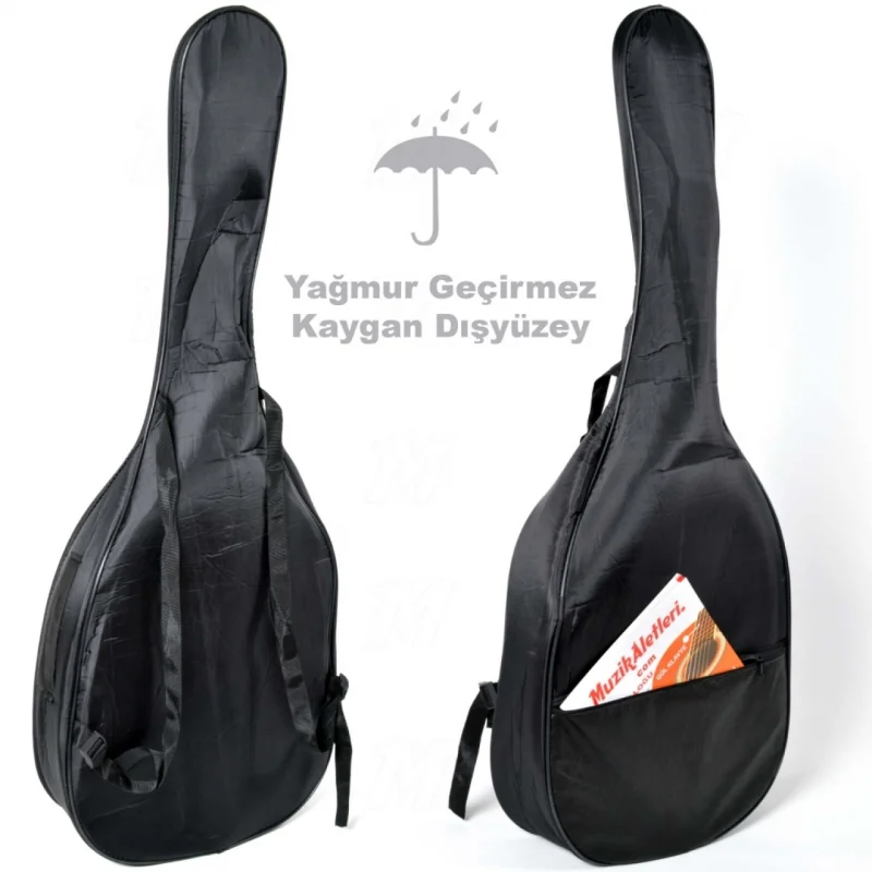 Gitar Kılıfı - Siyah Su Geçirmez, Fermuarlı, Büyük Boy
