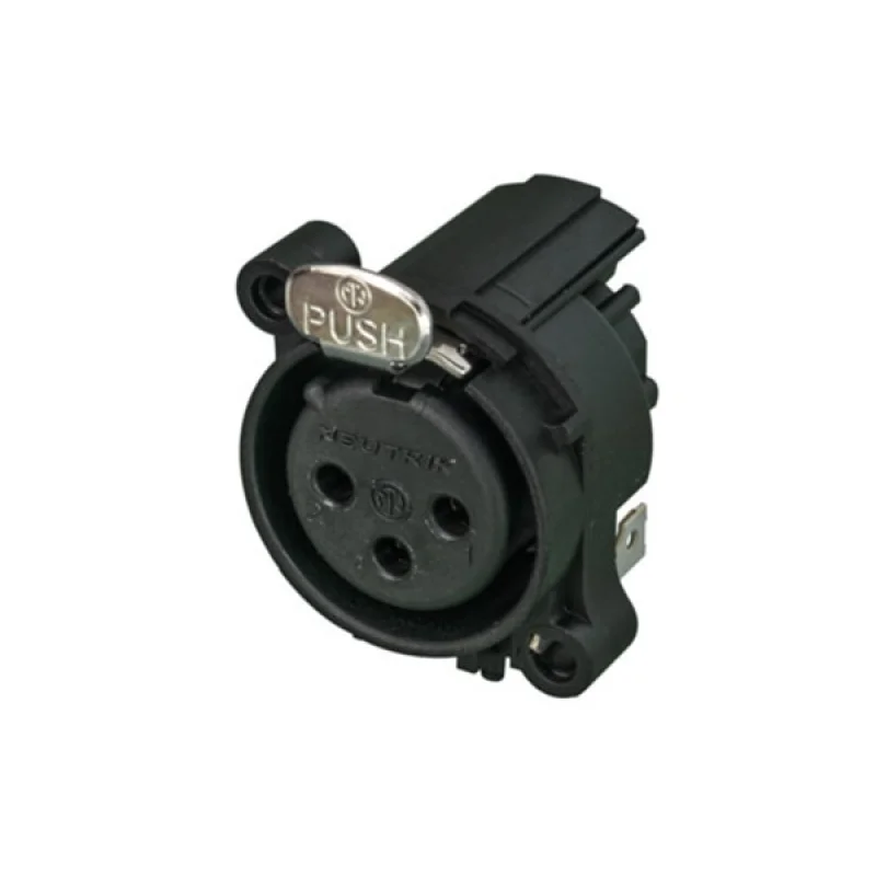 Neutrik NC3FAAH2 3 Pin XLR Dişi PCB Şasi Konnektörü, Yatay, Ayrı Toprak Kontağı