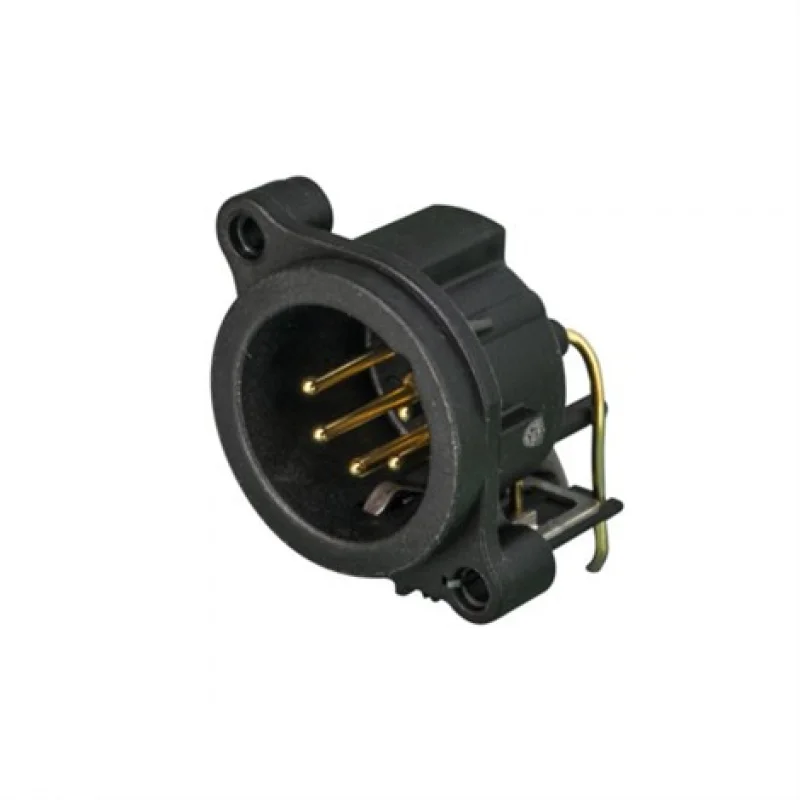 Neutrik NC5MAH 5 Pin XLR Erkek PCB Şasi Konnektörü, Yatay, Ayrı Toprak Kontağı