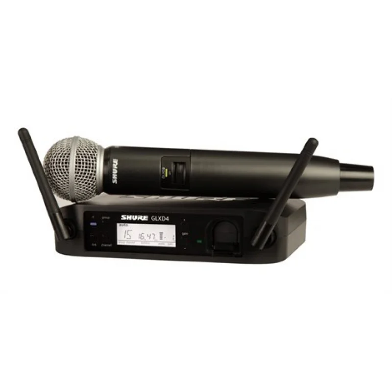 SHURE GLXD24RE/SM58 EL tipi Şarj Edilebilir Dijital Kablosuz Mikrofon Sistemi