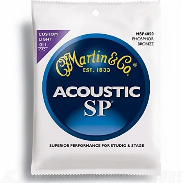 Martin MSP4050 Bronze Akustik Gitar Teli, 11-52 Custom Light