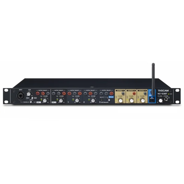 Tascam MZ-123BT Compact Multi-Zone Audio Mixer with Bluetooth, 19, 1U