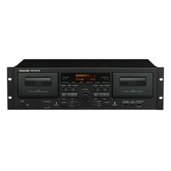 Tascam 202MK7 19“,3U,Dual cassette deck with USB output