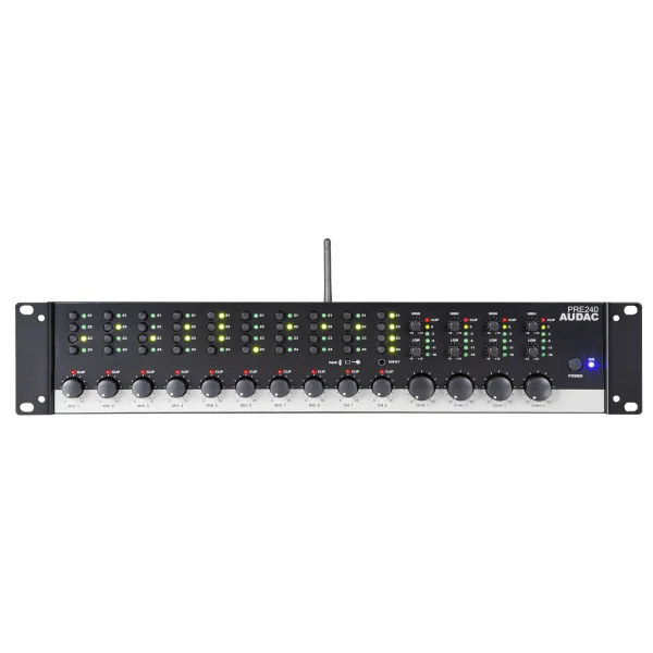 Audac PRE240 | 4-zone 10-kanal Stereo Preamplifier Mixer | Bluetooth 4.2